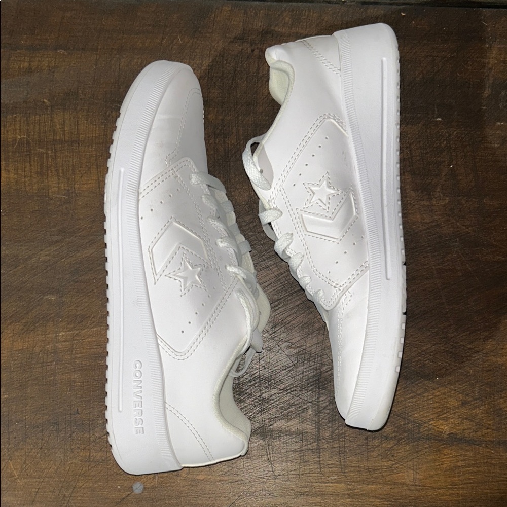 Converse White Leather Sneakers - Picture 4 of 11